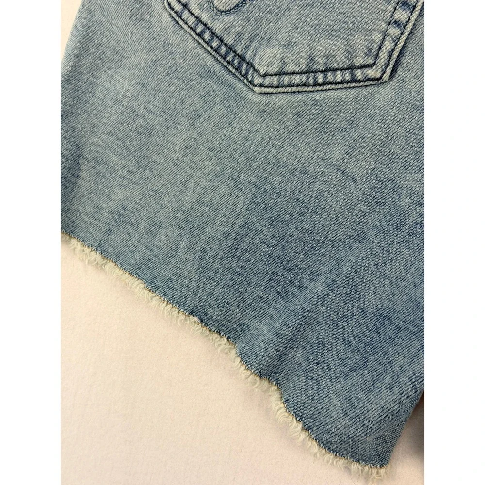 Rock & Republic Denim Rx Light Wash Raw Hem Jean Shorts Blue Womens Size 10